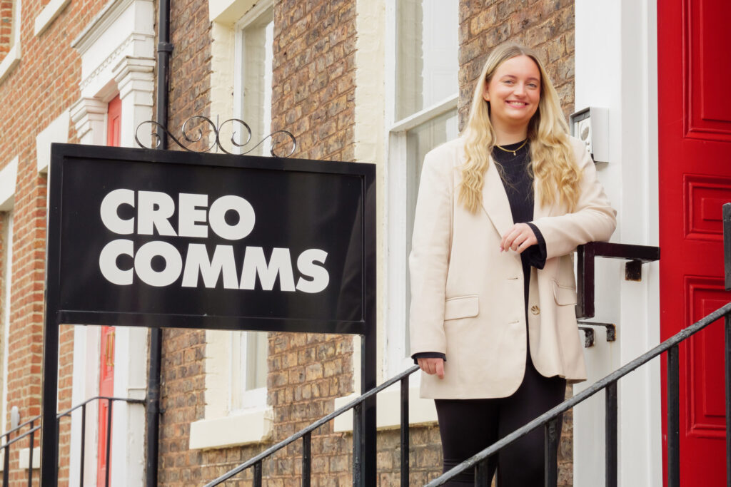 Ellen Dixon standing outside Creo Comms